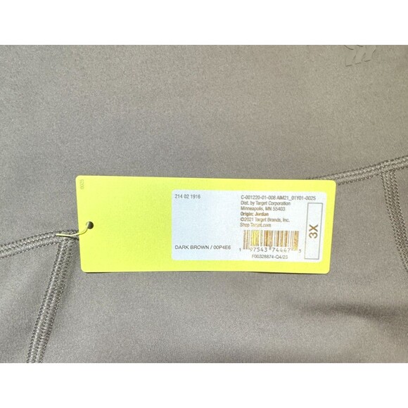 All In Motion Everyday Soft Style High-Rise 7/8 Leggings Pockets Taupe 3X NEW - Picture 8 of 12